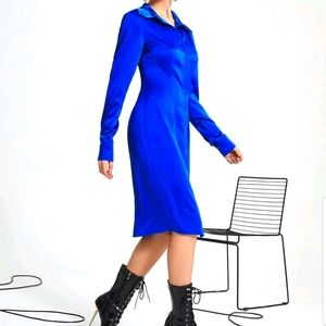 Royal Blue Button Down Dress